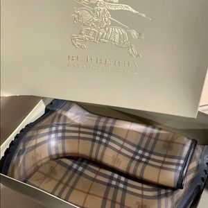 Burberry rain boots